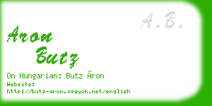 aron butz business card